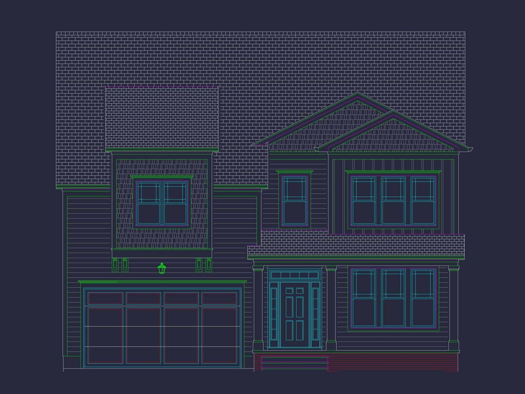 Elegant house Plan with CAD Floor Designs & Blueprints