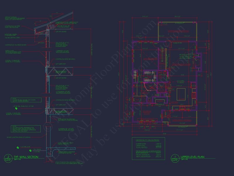 Elegant house Plan with CAD Floor Designs and Architectural Blueprint