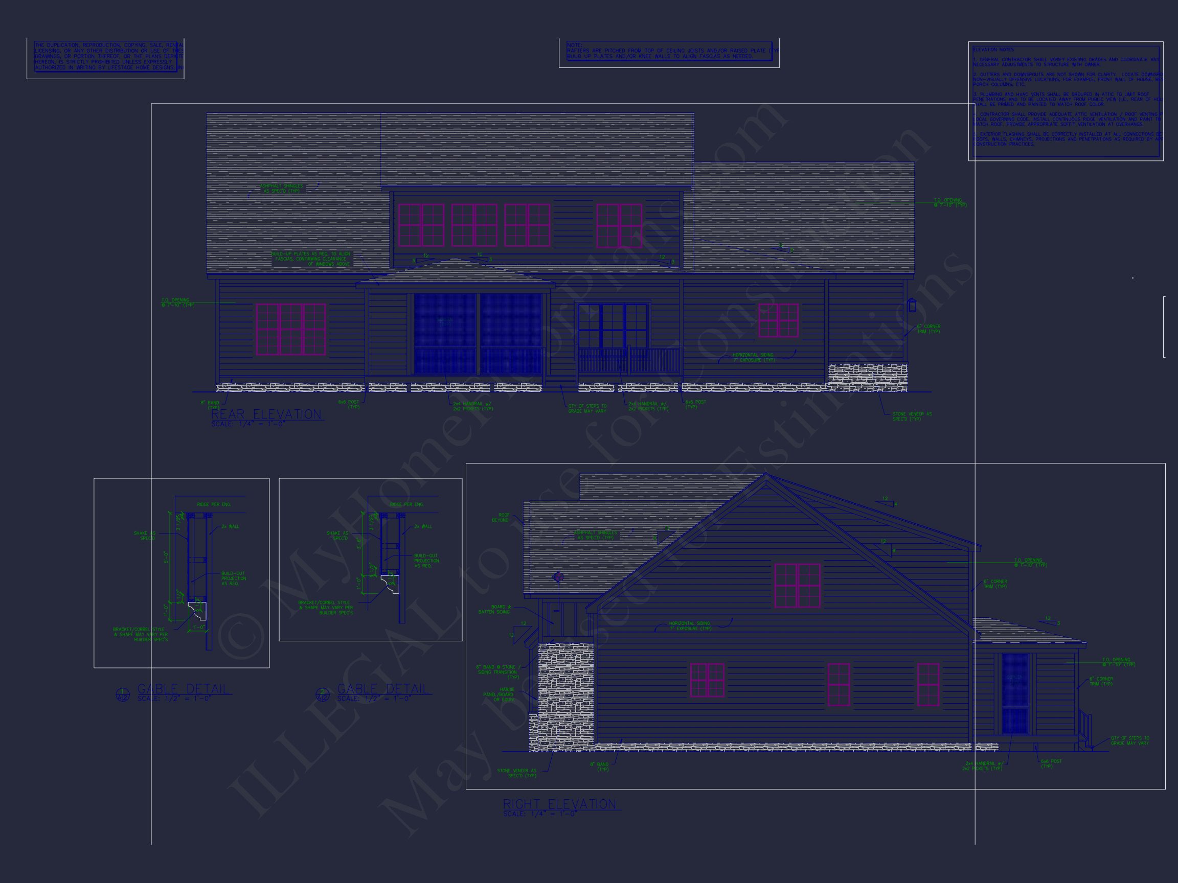 Elegant house Plan with CAD Floor Designs and Architecture