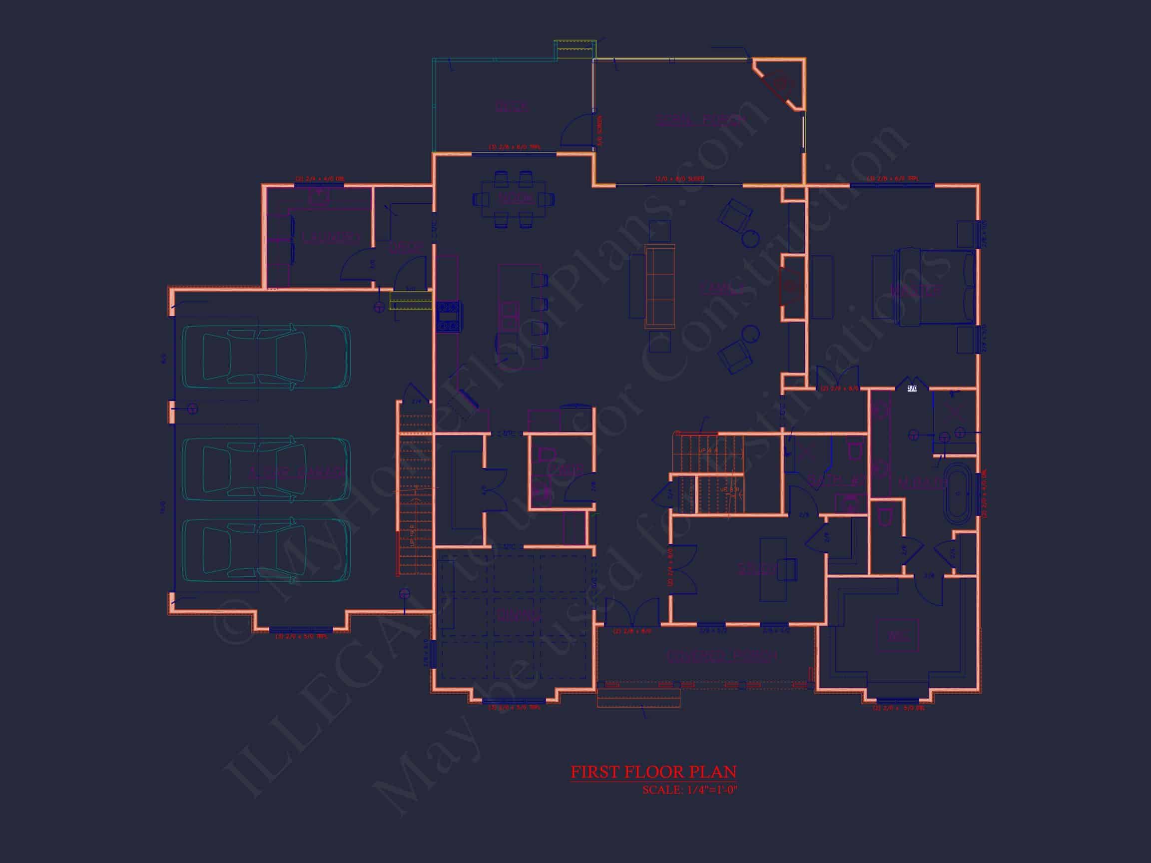 Elegant house Plan with CAD Floor Designs and Architecture