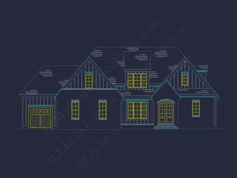 Elegant house Plan with CAD Floor Designs and Architecture