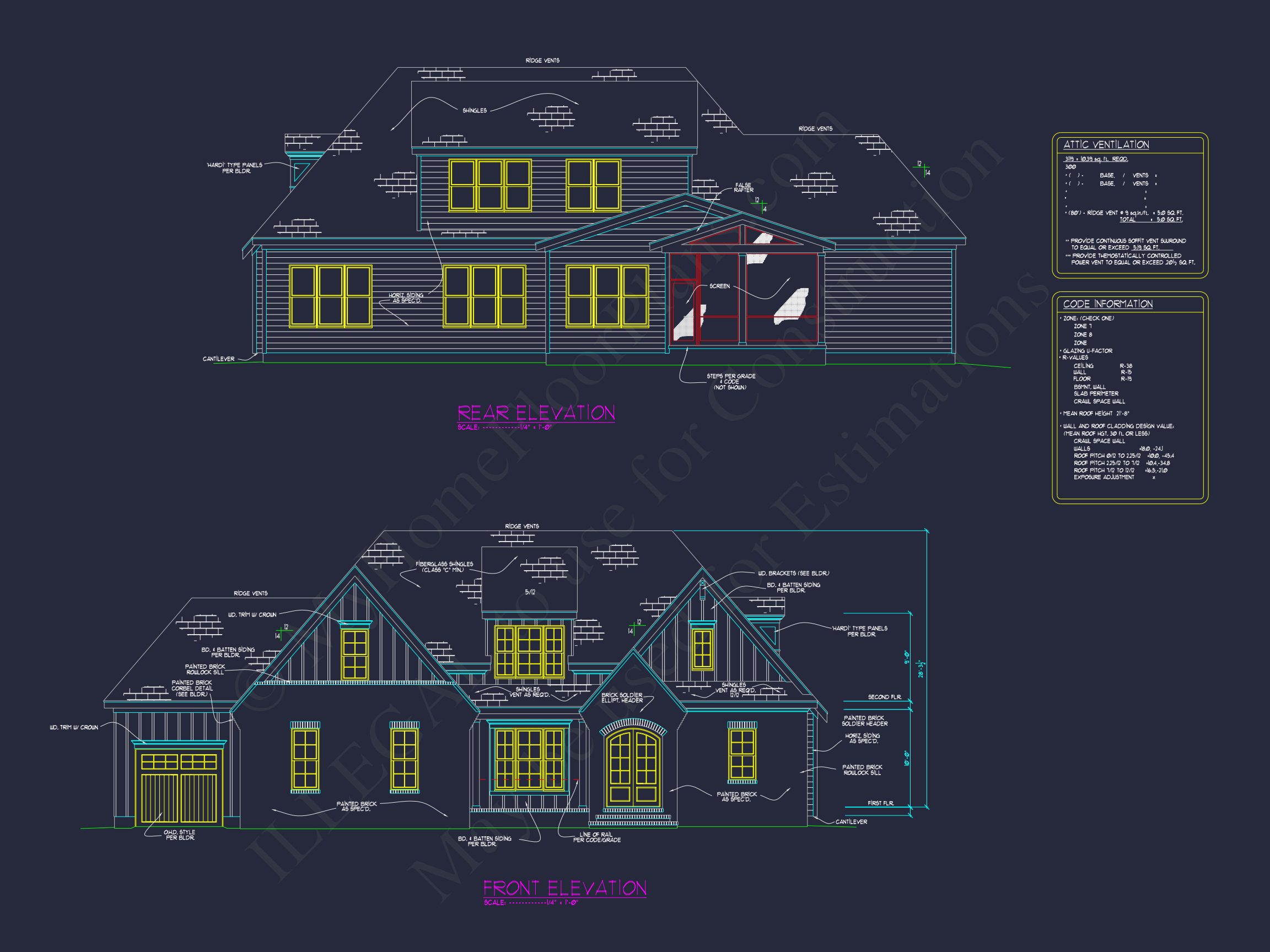 Elegant house Plan with CAD Floor Designs and Architecture
