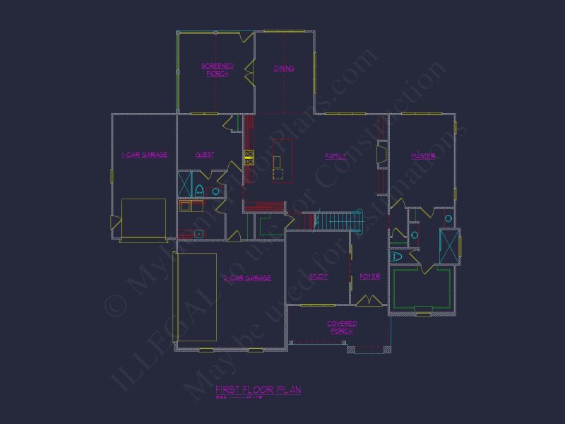 Elegant house Plan with CAD Floor Designs and Architecture