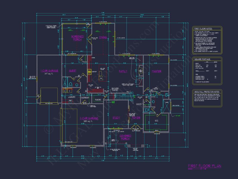 Elegant house Plan with CAD Floor Designs and Architecture