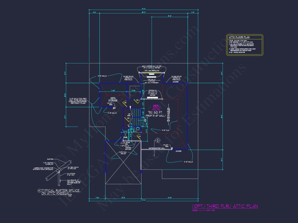 Elegant house Plan with CAD Floor Plan & Traditional Design