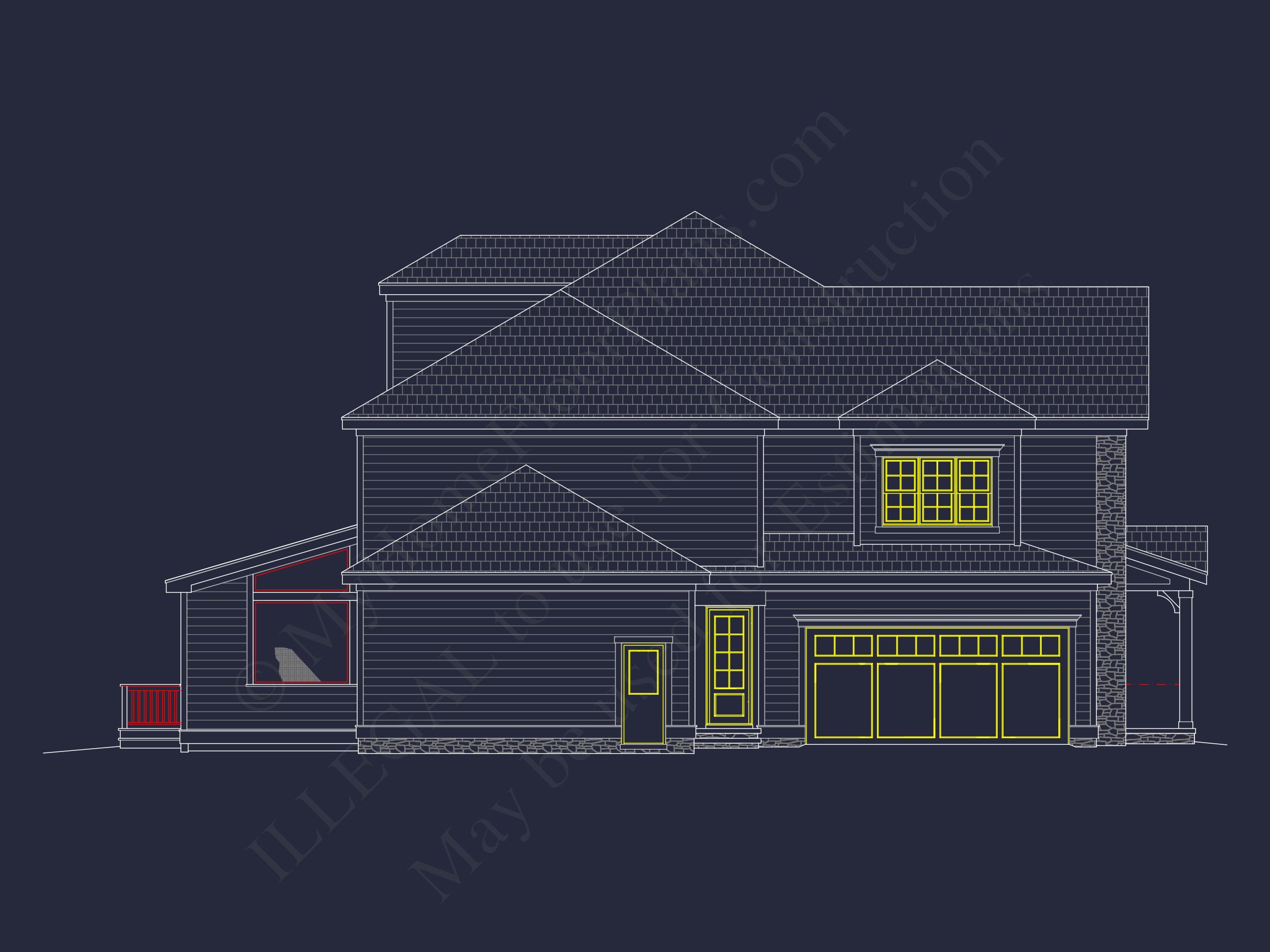 Elegant house Plan with CAD Floor Plan & Traditional Design