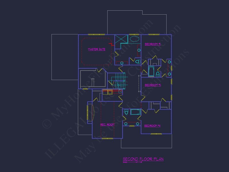 Elegant house Plan with CAD Floor Plan & Traditional Design