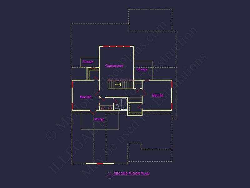 Elegant house Plan with Craftsman Features and Detailed Blueprint