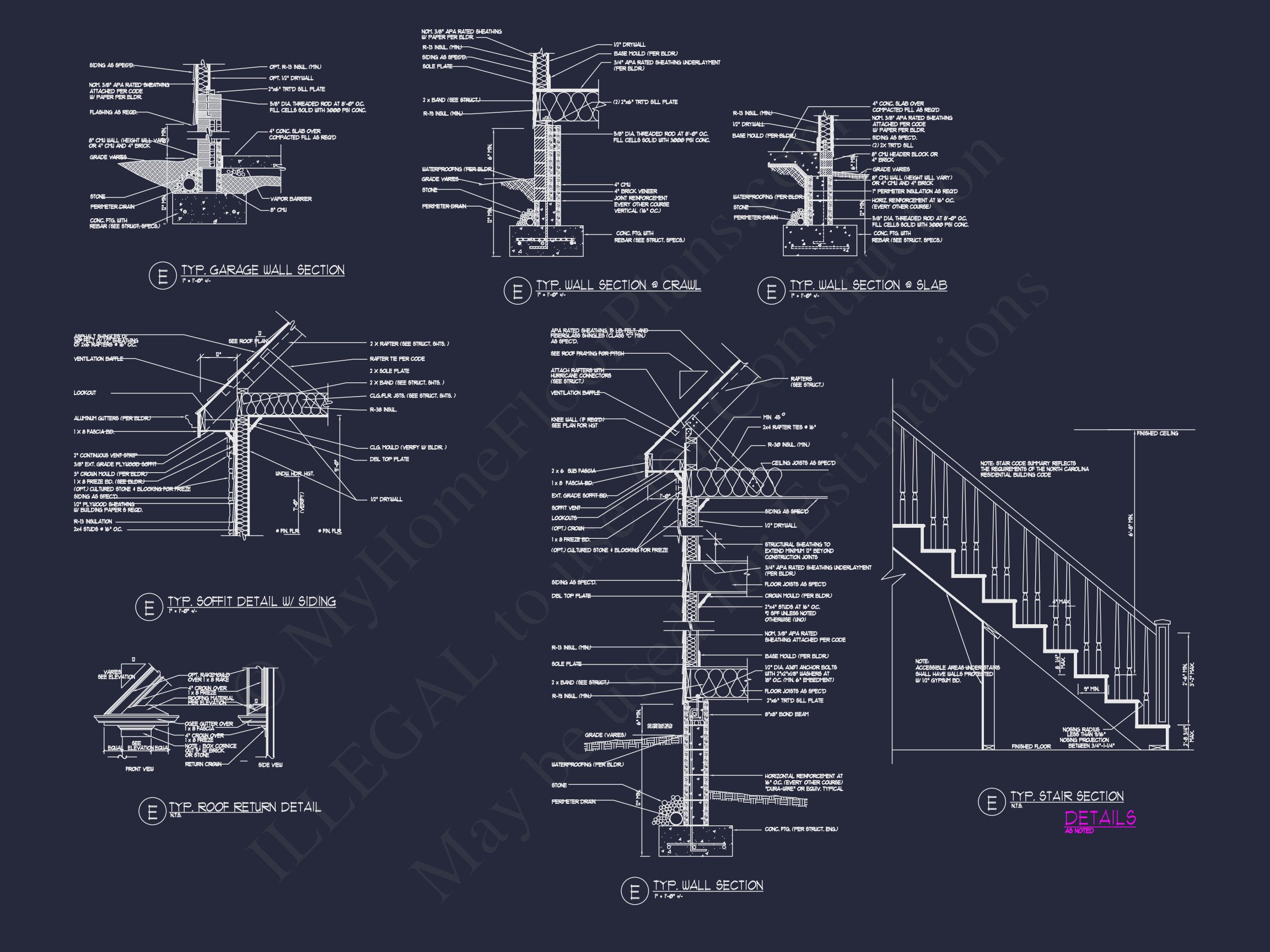 Elegant house Plan with Detailed Blueprint Designs and CAD Architecture