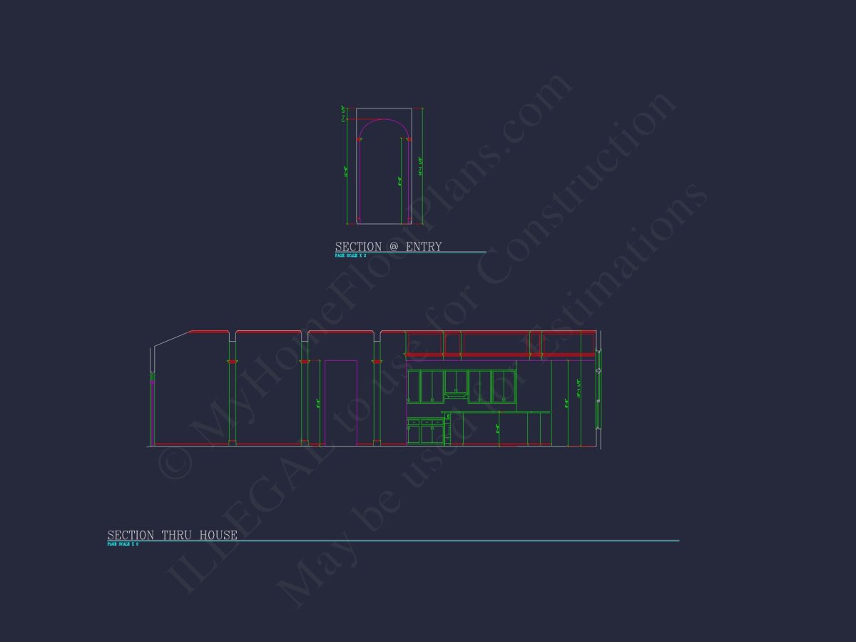 Elegant house Plan with Detailed Blueprint and Modern CAD Designs