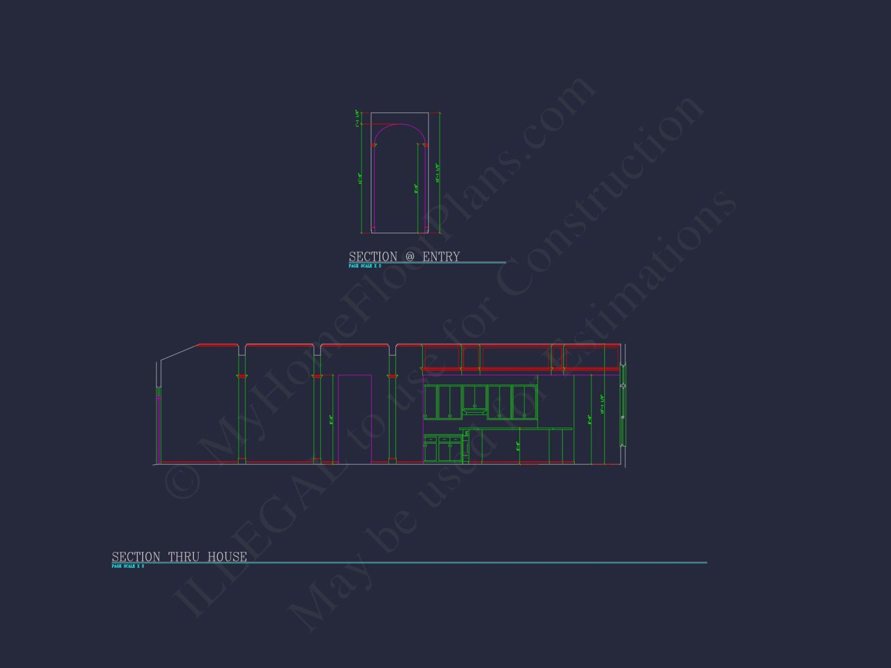 Elegant house Plan with Detailed Blueprint and Modern CAD Designs