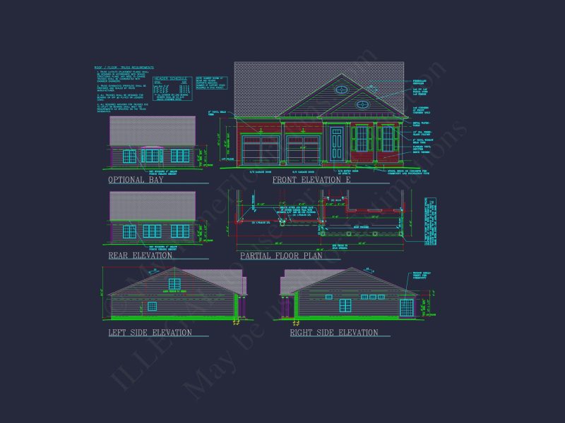 Elegant house Plan with Detailed Blueprint and Modern CAD Designs