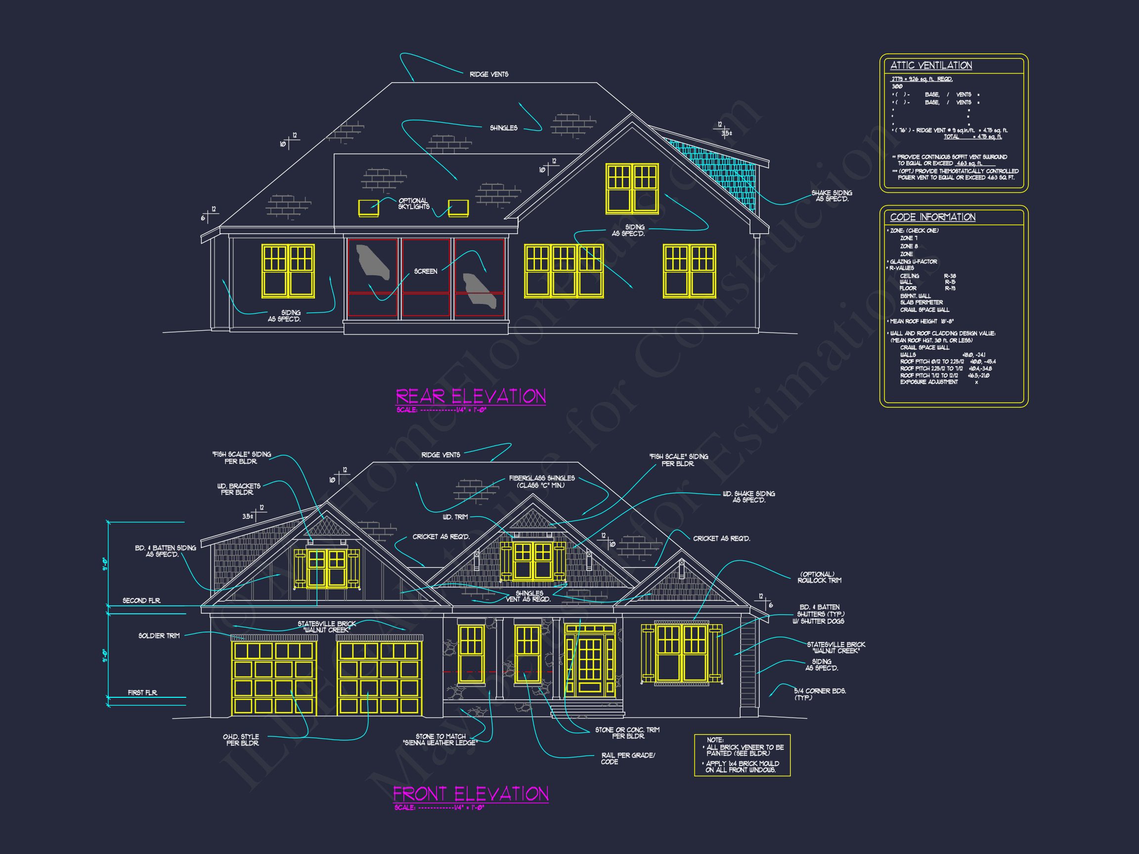 Elegant Home Plan with Detailed Blueprint for Custom Designs
