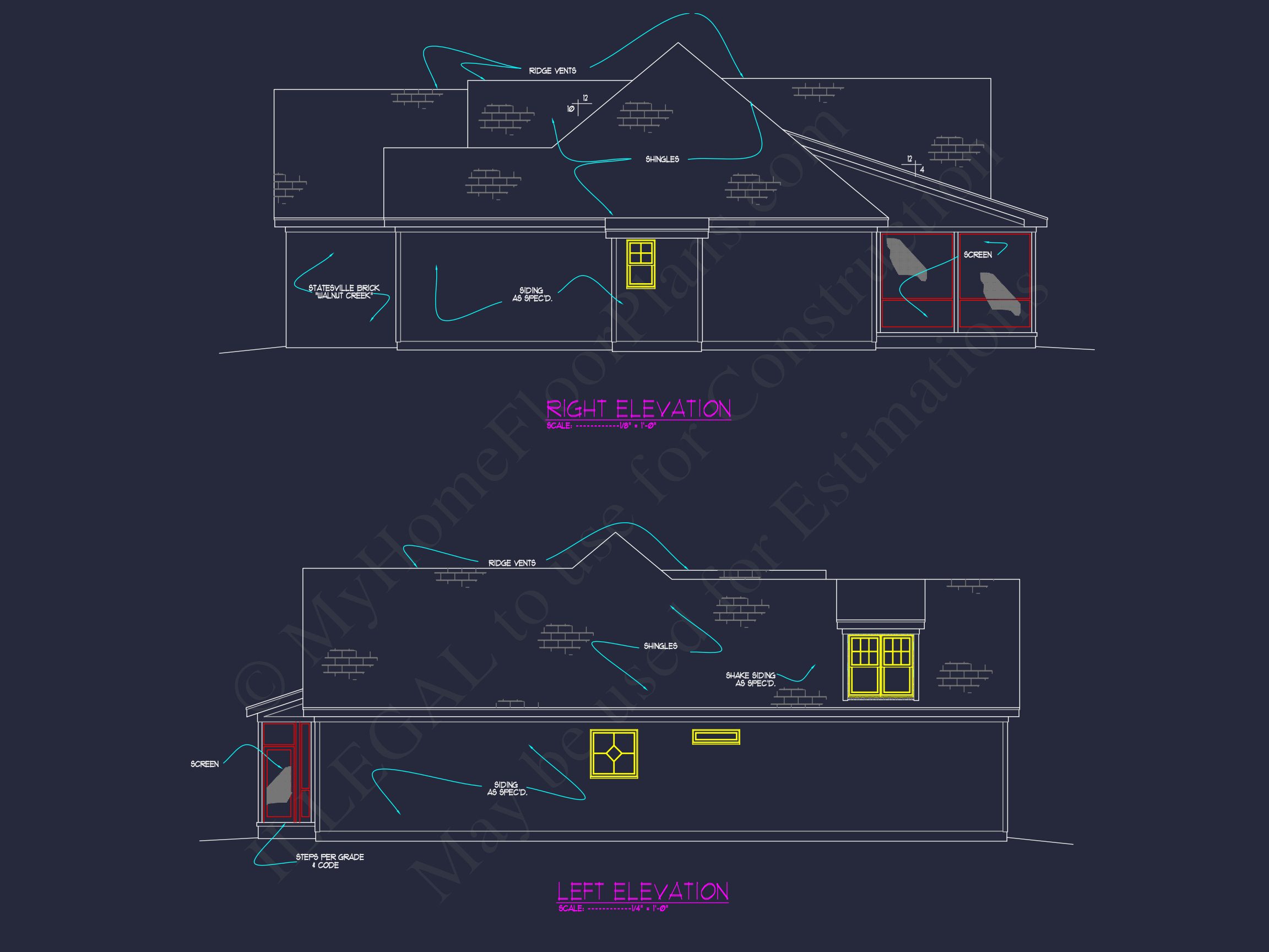 Elegant Home Plan with Detailed Blueprint for Custom Designs