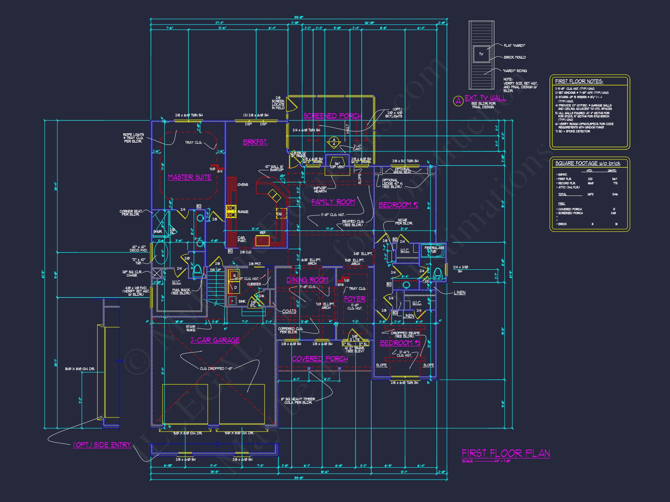 Elegant Home Plan with Detailed Blueprint for Custom Designs