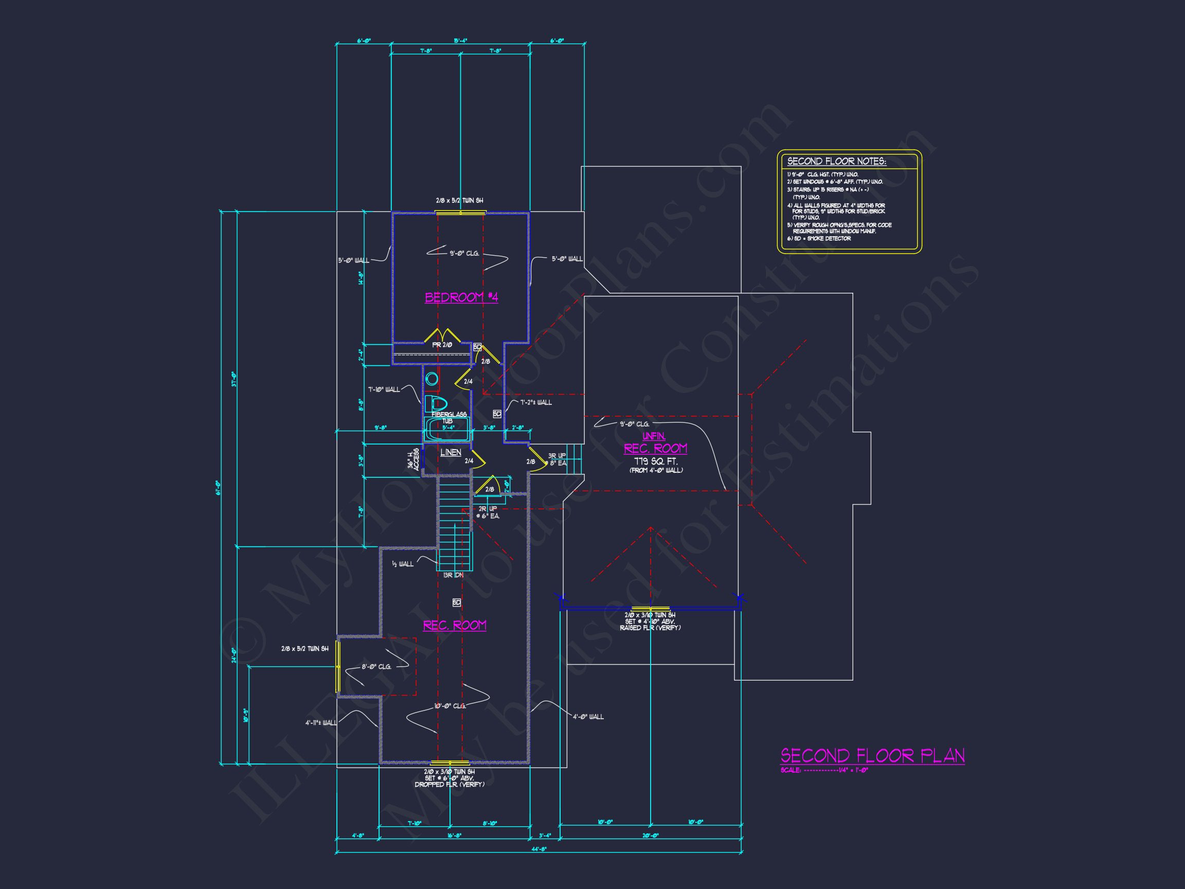 Elegant Home Plan with Detailed Blueprint for Custom Designs
