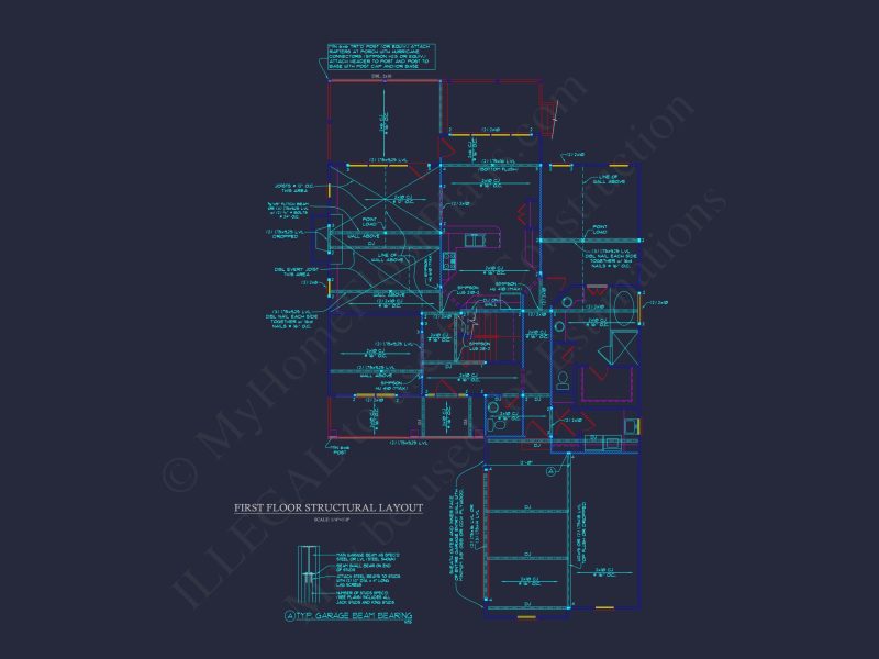 Elegant house Plan with Detailed Blueprint for Designers and Builders