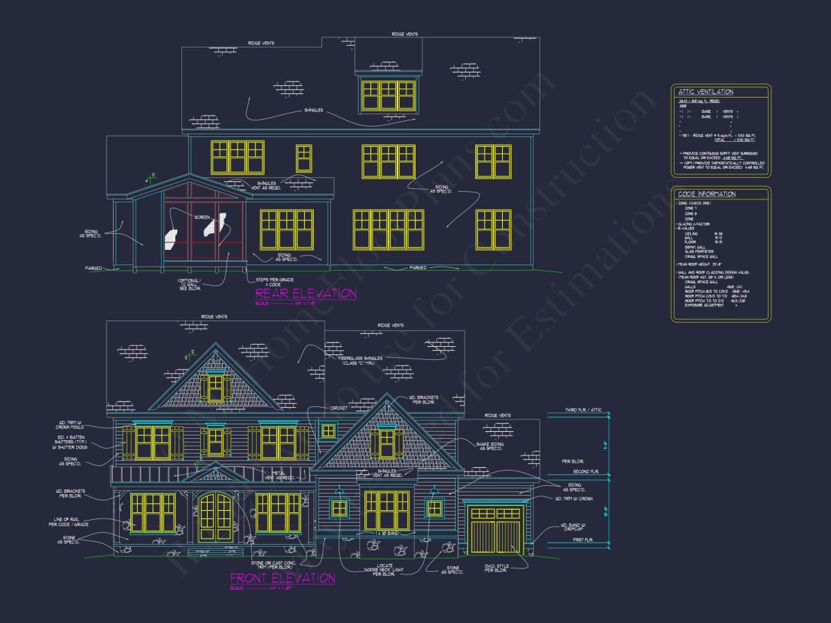 Elegant house Plan with Detailed Blueprint, CAD, and Architecture Designs