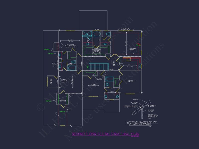 Elegant house Plan with Detailed Blueprints and 2-Story Design