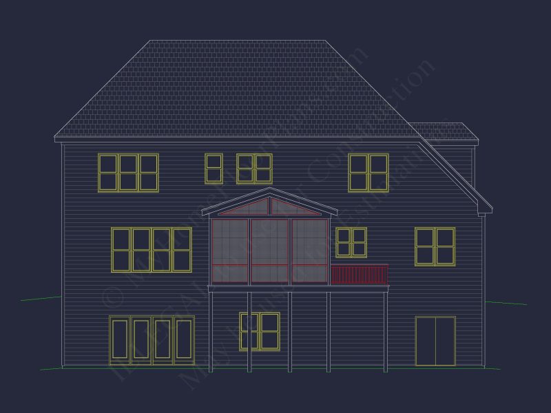 Elegant house Plan with Detailed Blueprints and 2-Story Design