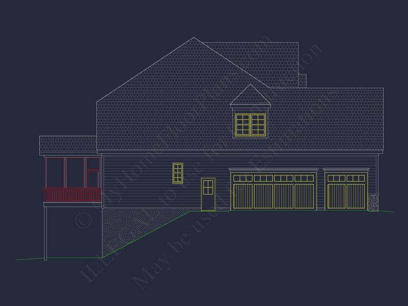 Elegant house Plan with Detailed Blueprints and 2-Story Design
