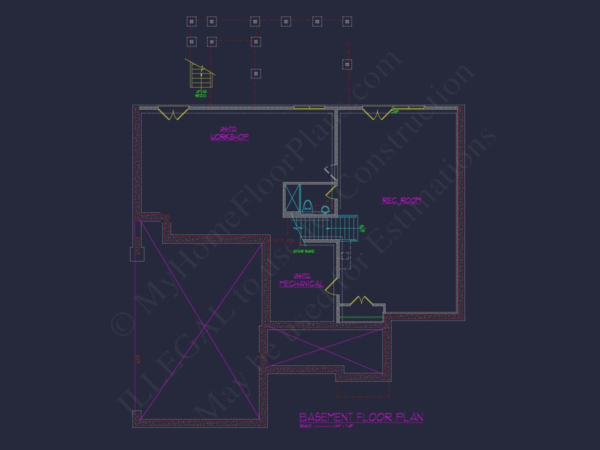 Elegant house Plan with Detailed Blueprints and 2-Story Design