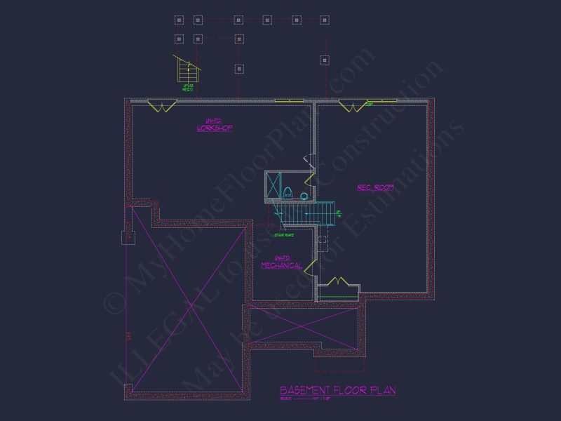 Elegant house Plan with Detailed Blueprints and 2-Story Design