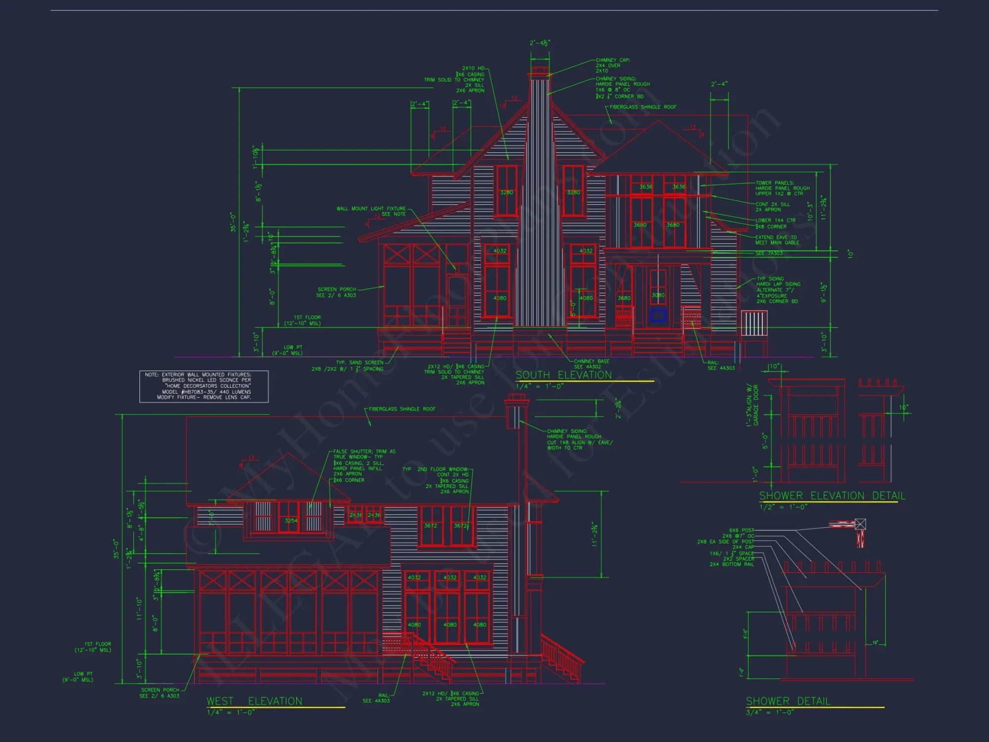 Elegant house Plan with Detailed CAD Blueprint Designs