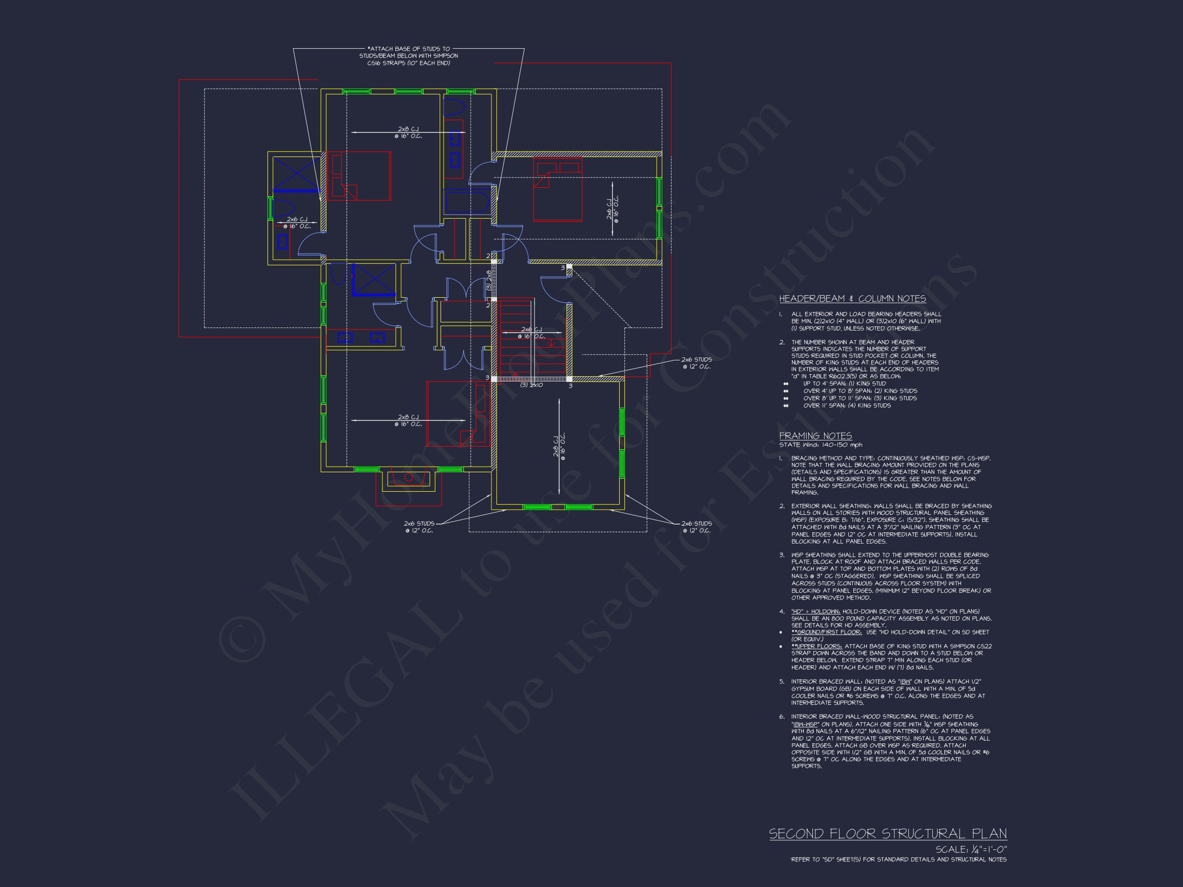 Elegant house Plan with Detailed CAD Blueprint Designs