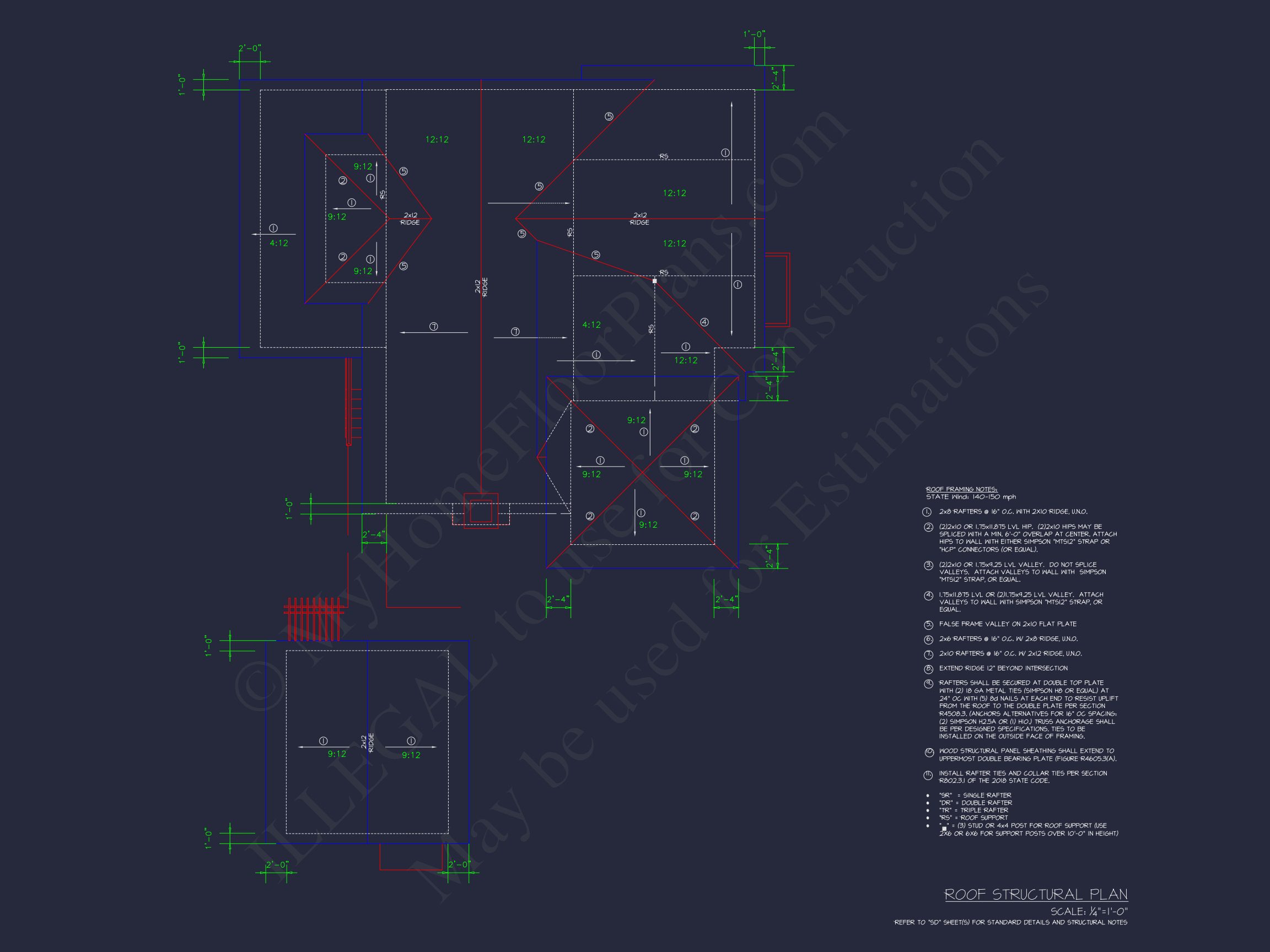 Elegant house Plan with Detailed CAD Blueprint Designs