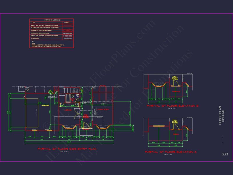 Elegant house Plan with Detailed CAD Blueprint Designs