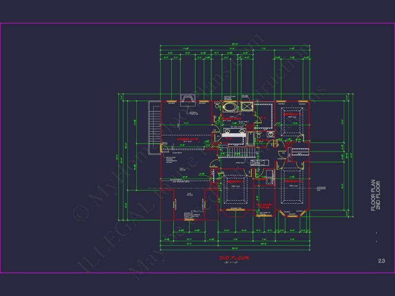 Elegant house Plan with Detailed CAD Blueprint Designs