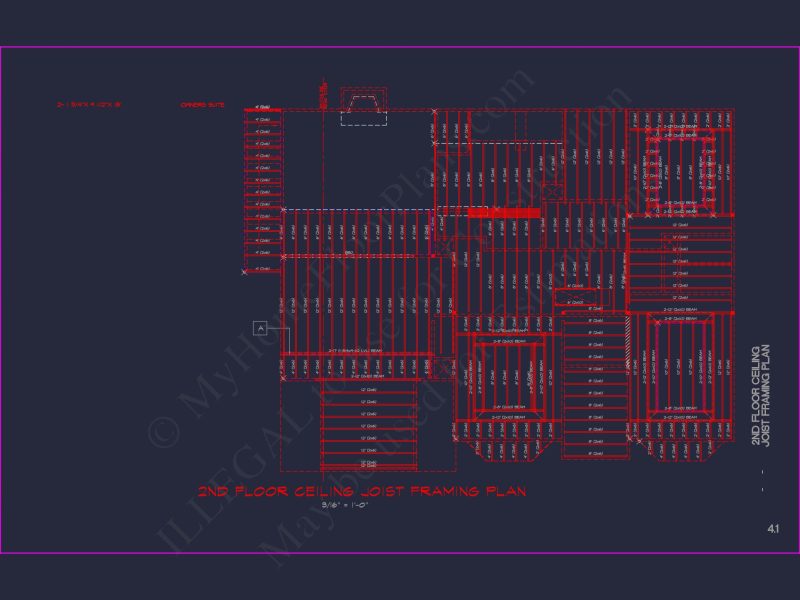 Elegant house Plan with Detailed CAD Blueprint Designs