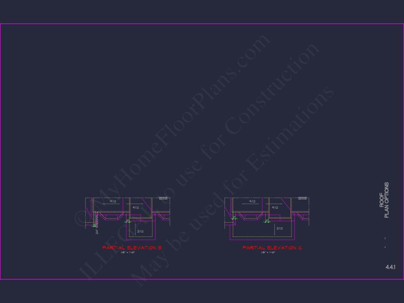 Elegant house Plan with Detailed CAD Blueprint Designs