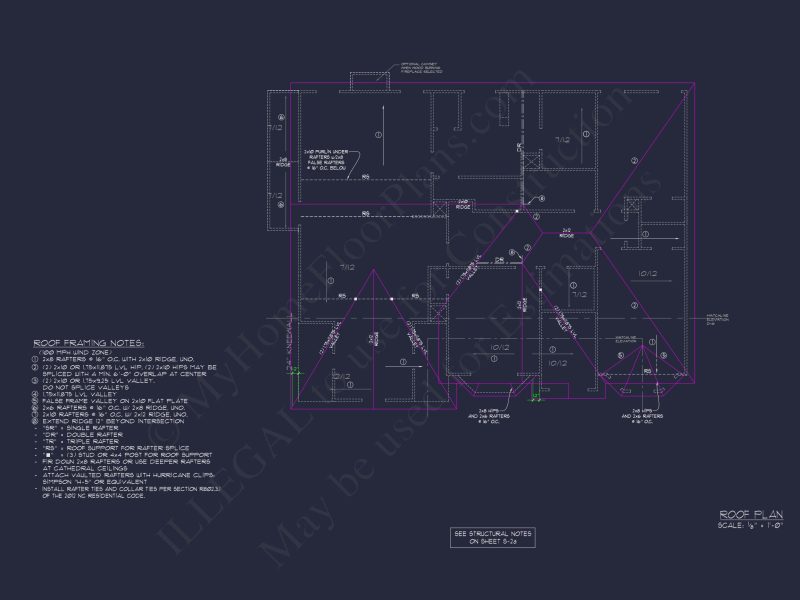 "Architectural CAD blueprint of an elegant house plan design number 68"