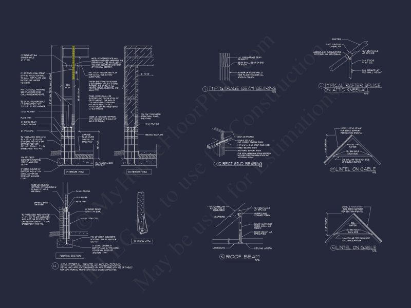 Elegant house Plan with Detailed Floor Blueprint Designs