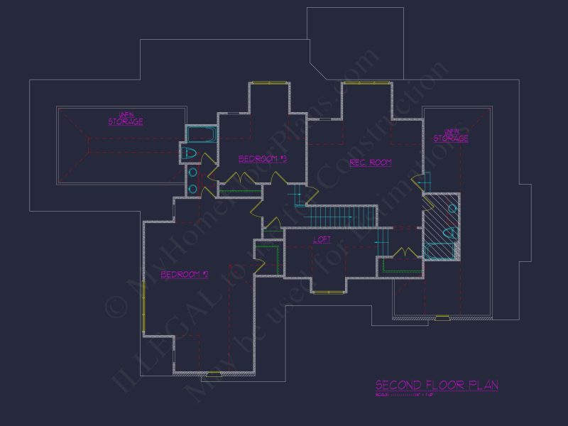 Elegant house Plan with Detailed Floor Blueprint Designs