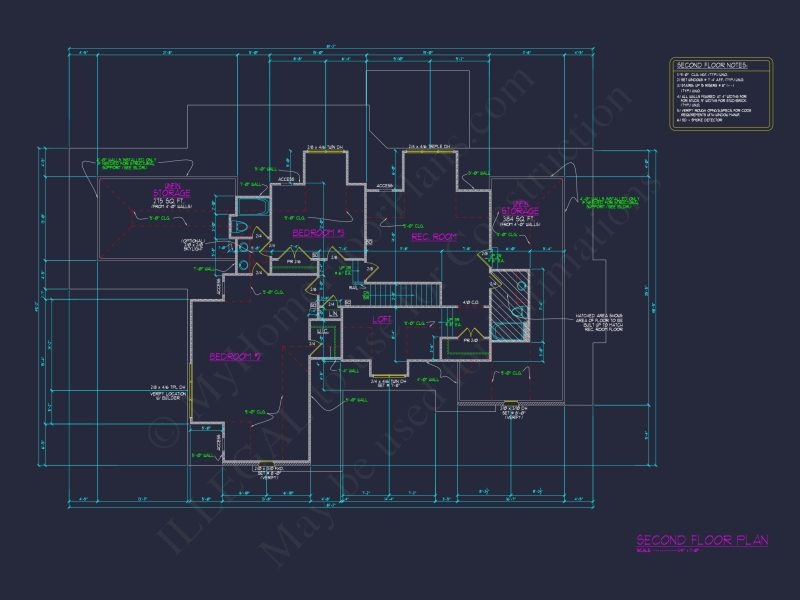 Elegant house Plan with Detailed Floor Blueprint Designs