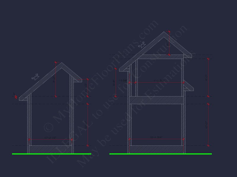 Elegant house Plan with Detailed Floor Blueprint and CAD Designs