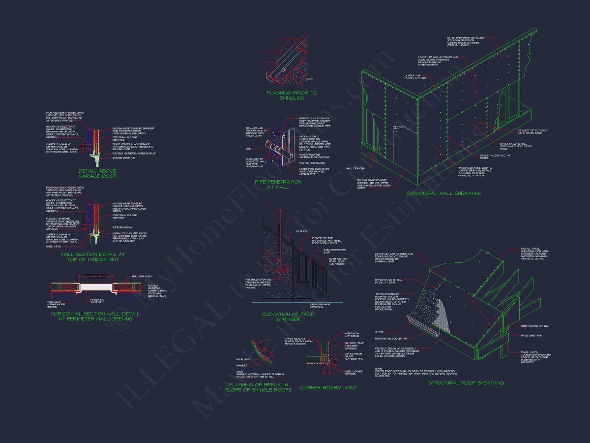 Elegant house Plan with Detailed Floor Blueprint and CAD Designs