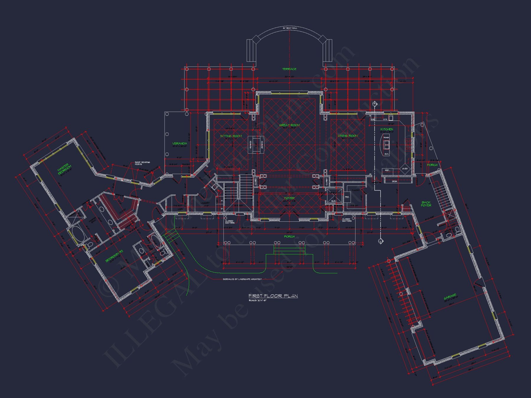 Elegant house Plan with Detailed Floor Blueprint and CAD Designs