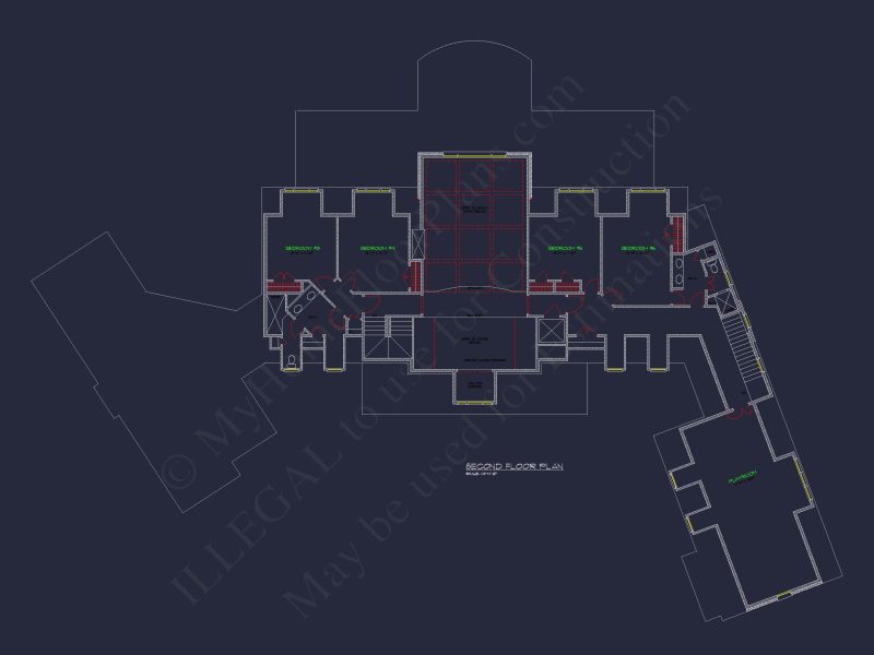 Elegant house Plan with Detailed Floor Blueprint and CAD Designs