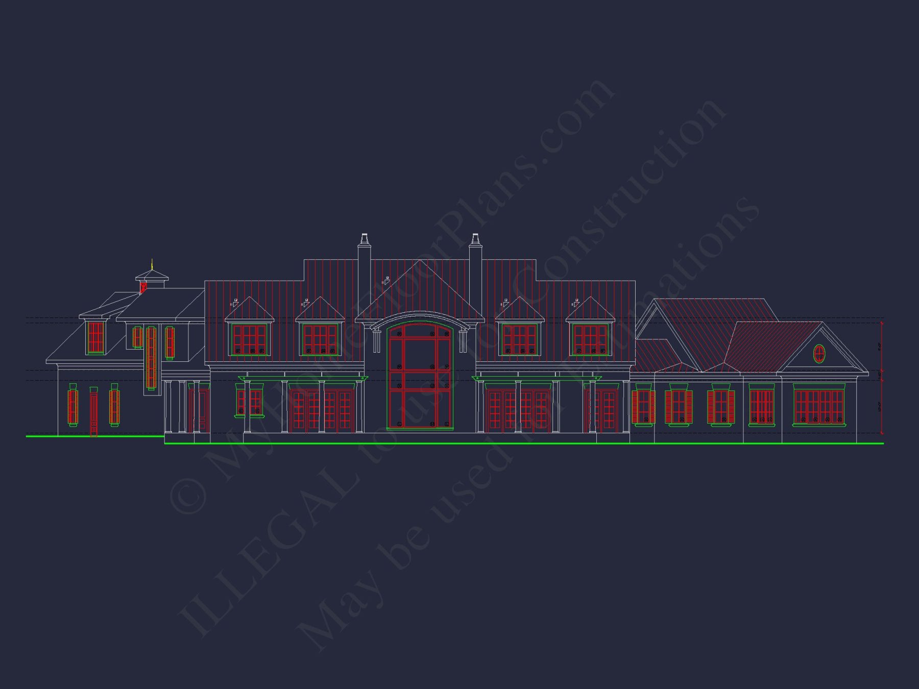 Elegant house Plan with Detailed Floor Blueprint and CAD Designs