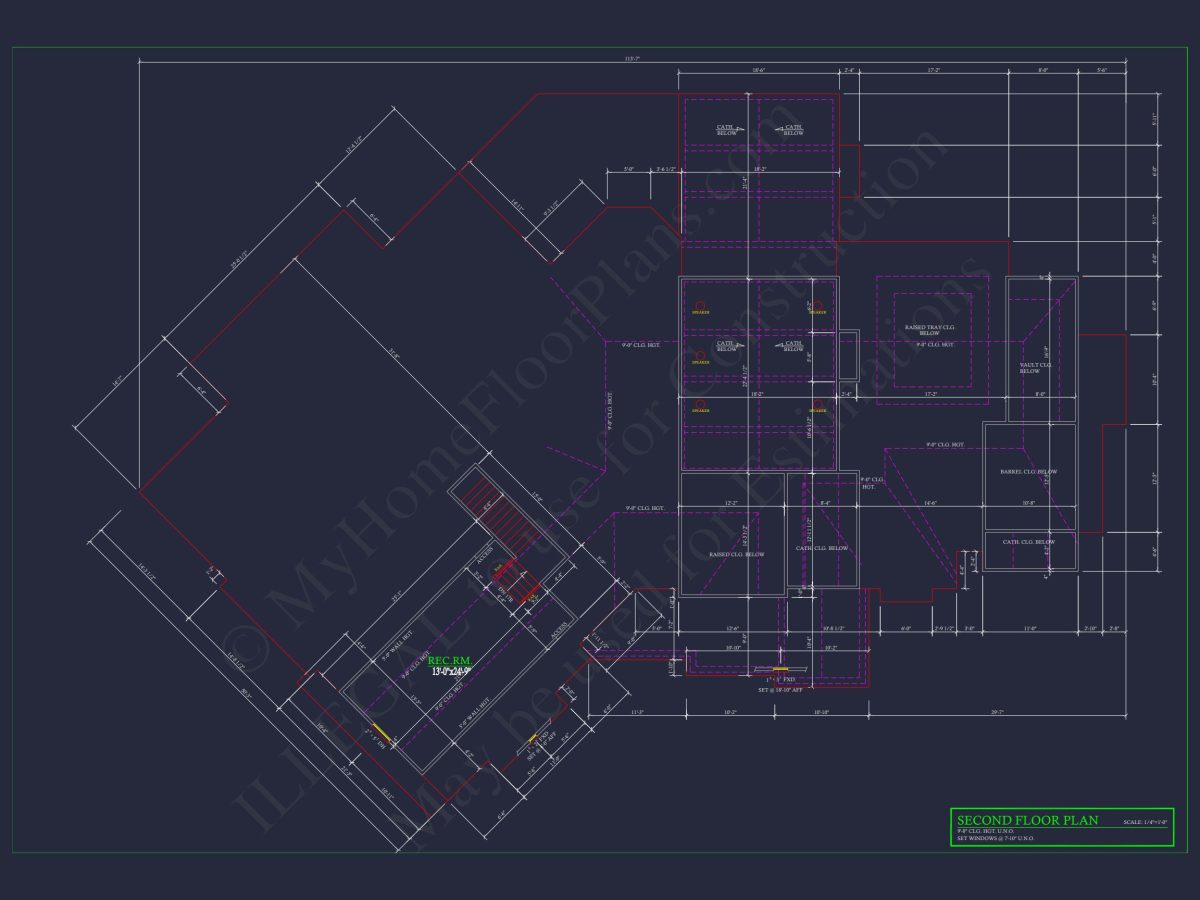 Elegant house Plan with Detailed Floor Designs and CAD Blueprints