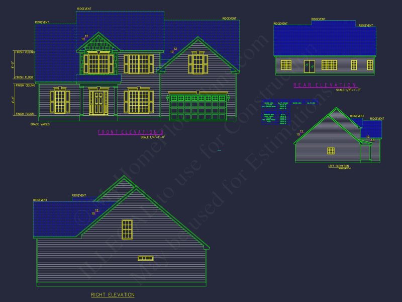 Elegant house Plan with Detailed Floor Plan and CAD Designs