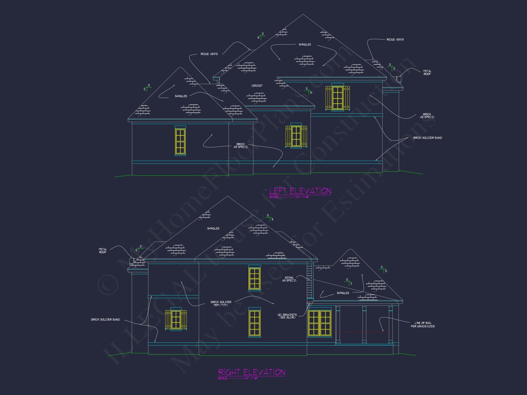 Elegant house Plan with Detailed Floor Plan, CAD Blueprints, and French Country Designs