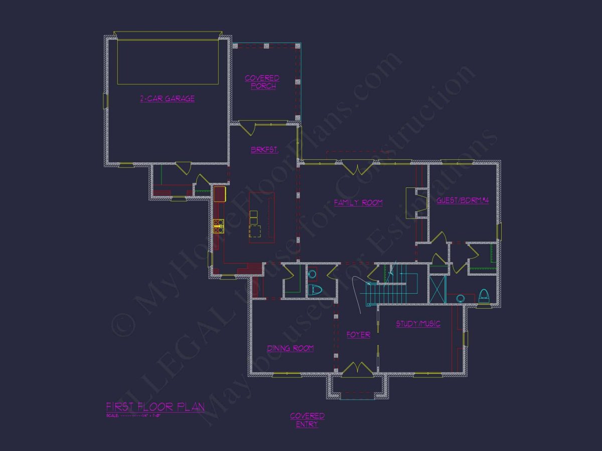 Elegant house Plan with Detailed Floor Plan, CAD Blueprints, and French Country Designs