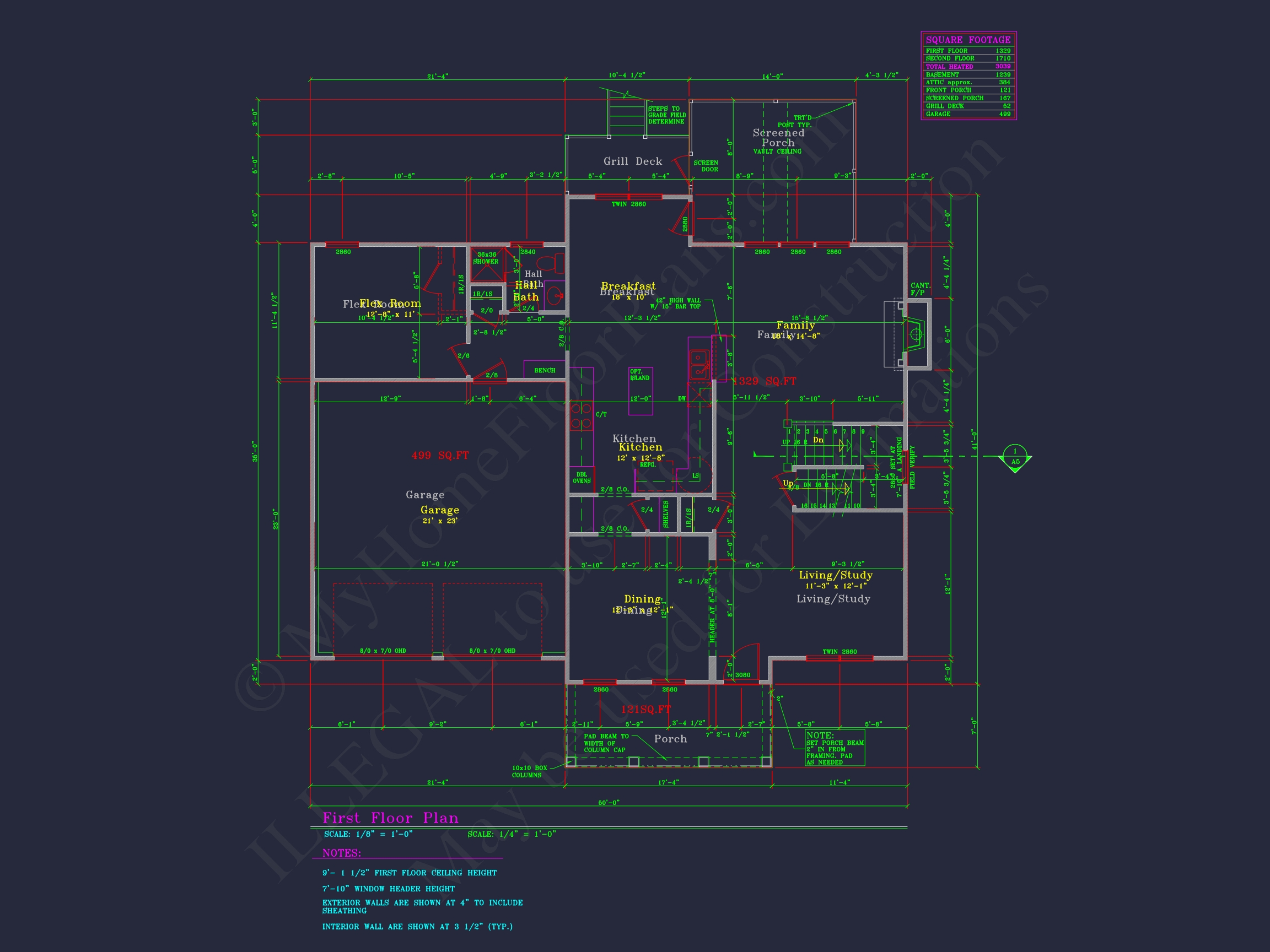 Elegant Home Plan with Detailed Floor Plans & CAD Designs