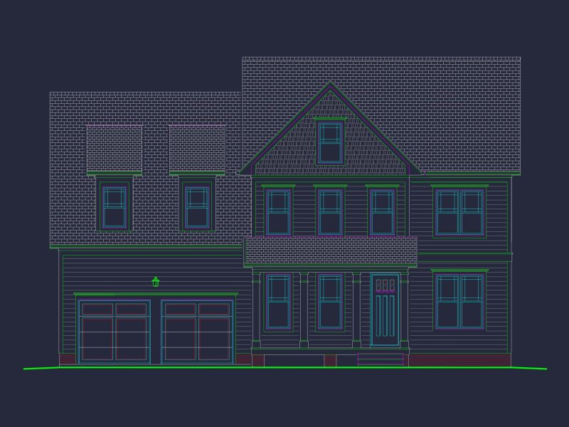 Elegant house Plan with Detailed Floor Plans & CAD Designs