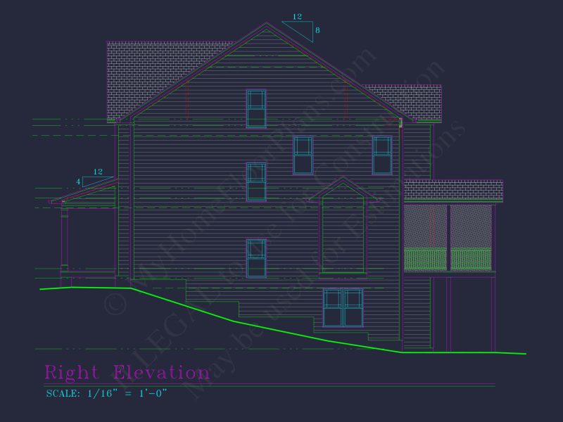 Elegant house Plan with Detailed Floor Plans & CAD Designs